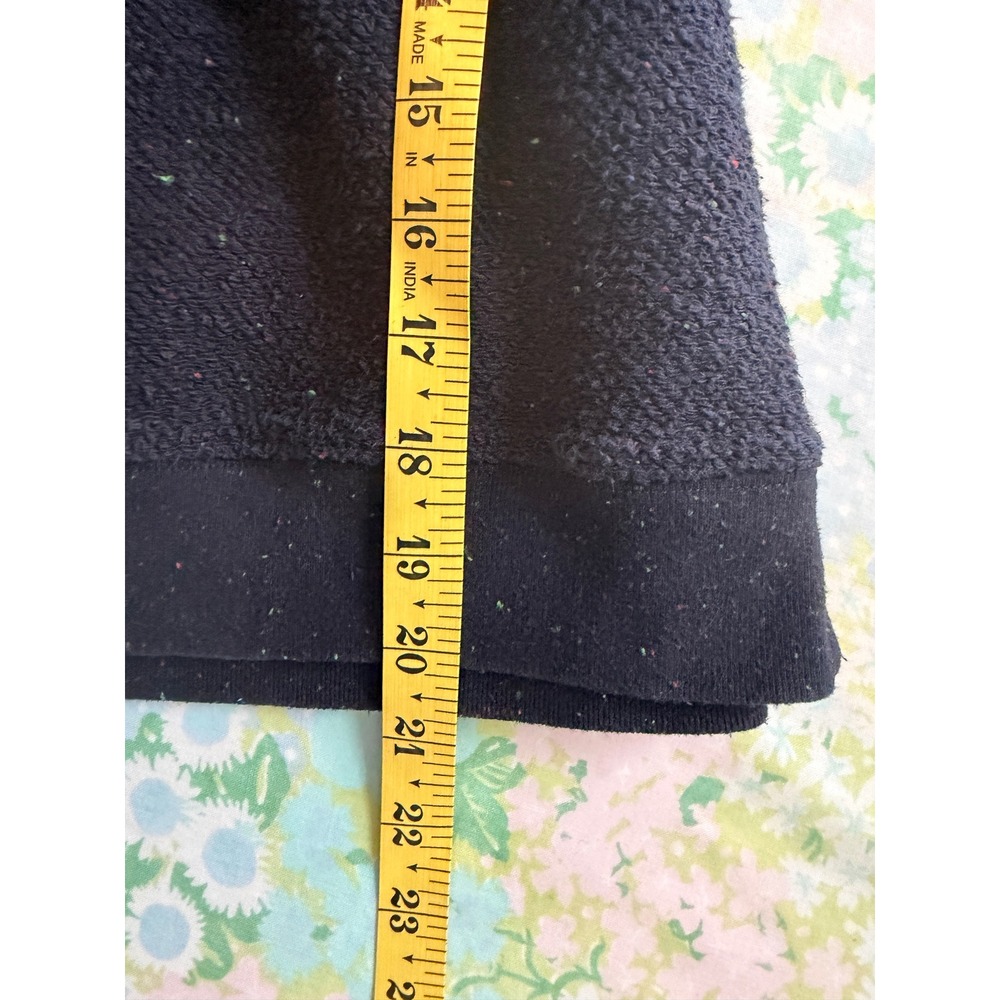 Ulla Johnson | Philo Pullover Sweatshirt S Midnight Navy Speckled Puff Sleeve - Picture 11 of 11